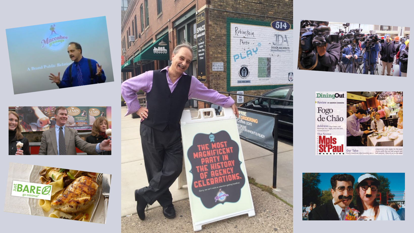 Collage of Paul Maccabee